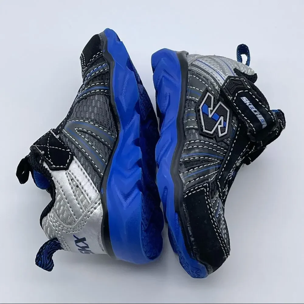 Skechers Sport SKX Black / Blue / Silver Gray Sneakers - Size 5